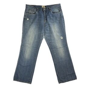 CHOR Jeans Size 36 Dark Blue Denim Pants Y2K 90s Distressed Cotton Vintage